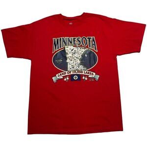 Minnesota Land of 10,000 Lakes Men's Graphic T-Shirt • Large • NWOT